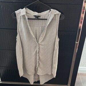 H&M Black and White Patterned Blouse